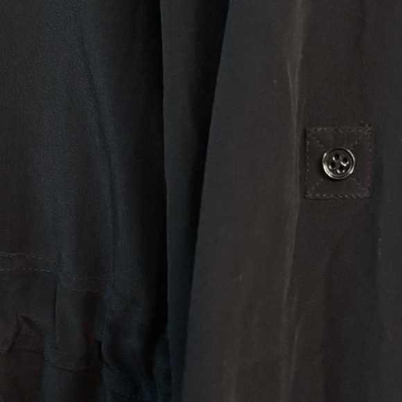 Eileen Fisher 100% Silk Shirt Dress Black Size XS - Picture 5 of 9